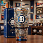 Detroit Tigers 40oz Heritage Collection With Handle Tumbler