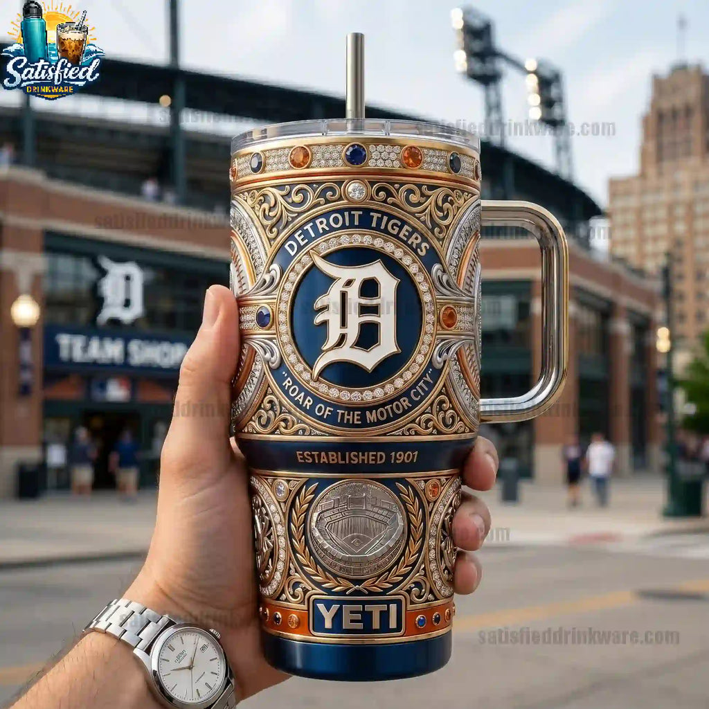 Detroit Tigers 40oz Heritage Collection With Handle Tumbler
