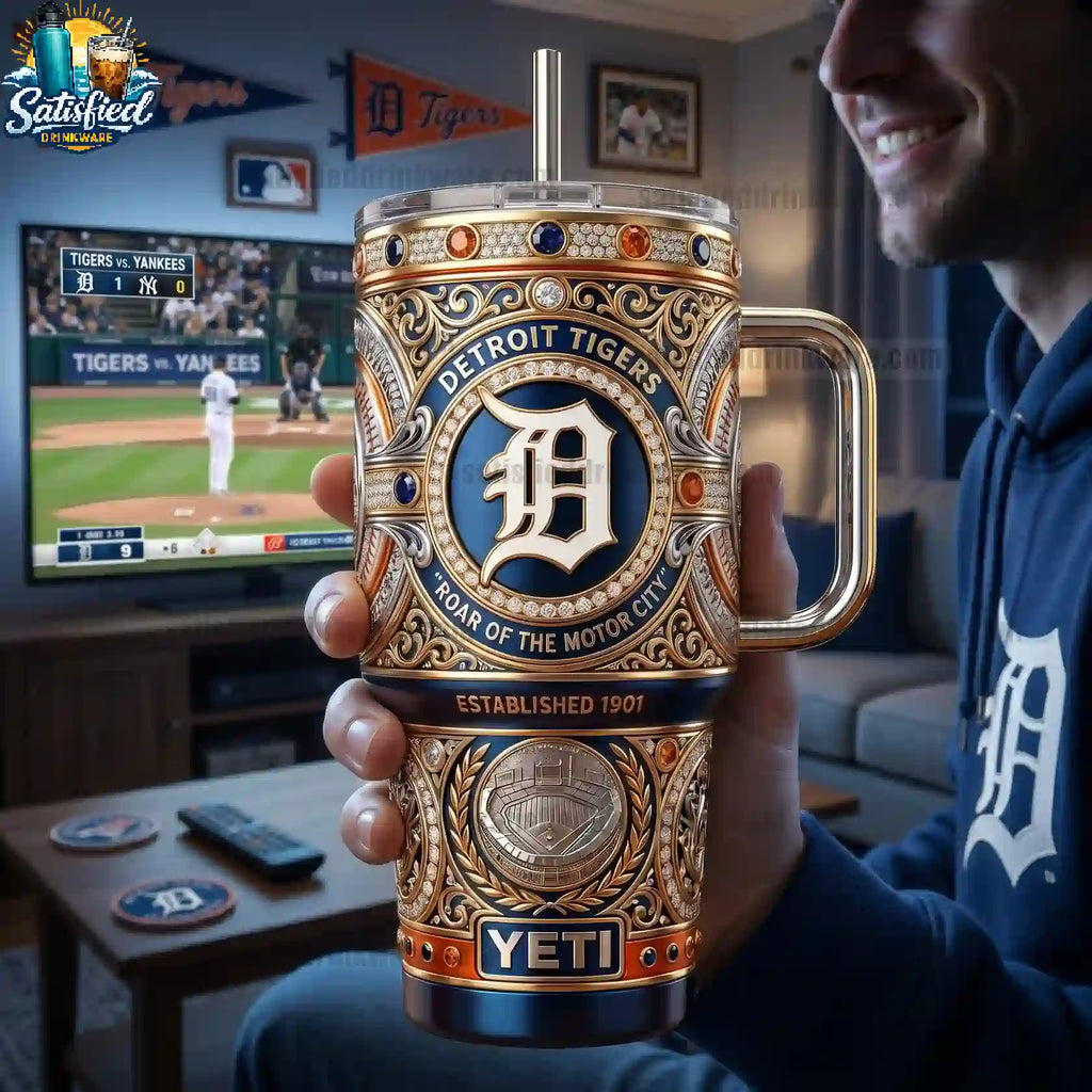 Detroit Tigers 40oz Heritage Collection With Handle Tumbler