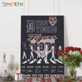 Detroit Tigers Baseball Go On The Road Signature Wall Art Poster Canvas