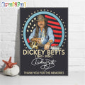 Dickey Betts 1943-2024 Thank You For The Memory Wall Art Poster Canvas