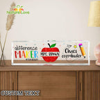 Different Maker Teacher Life Custom Teacher Desk Name Plate Chaos Coordinator Acrylic Plaque