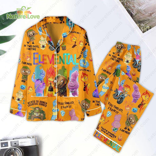 Disney Ember Lumen Wade Clod Gale Cumulus Elemental Pajamas Set