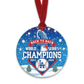 Dodgers Back to Back World Series Champions 2025 Christmas Ornament