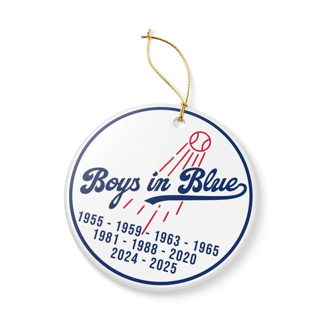Dodgers Boys in Blue 9X World Series Champions Ornament