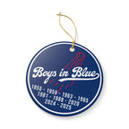 Dodgers Boys in Blue 9X World Series Champions Ornament
