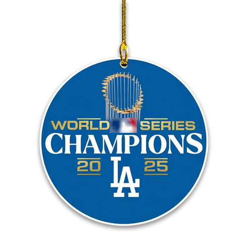 Dodgers World Series Champions 2025 Christmas Ornament