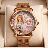 Dolly Parton Mesh Strap Quartz Watch - TMTHU8925