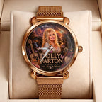 Dolly Parton Mesh Strap Quartz Watch - TMTHU8951
