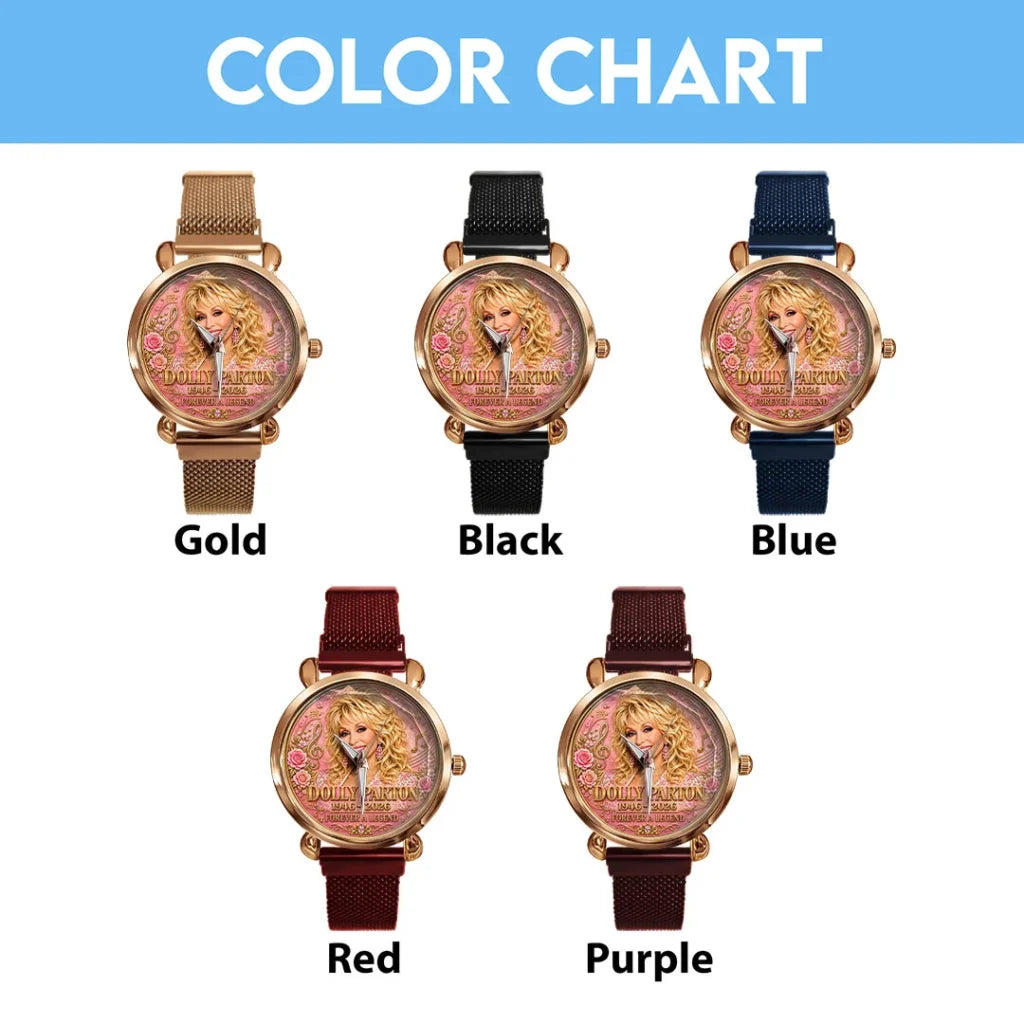 Dolly Parton Mesh Strap Quartz Watch - HOATT20814