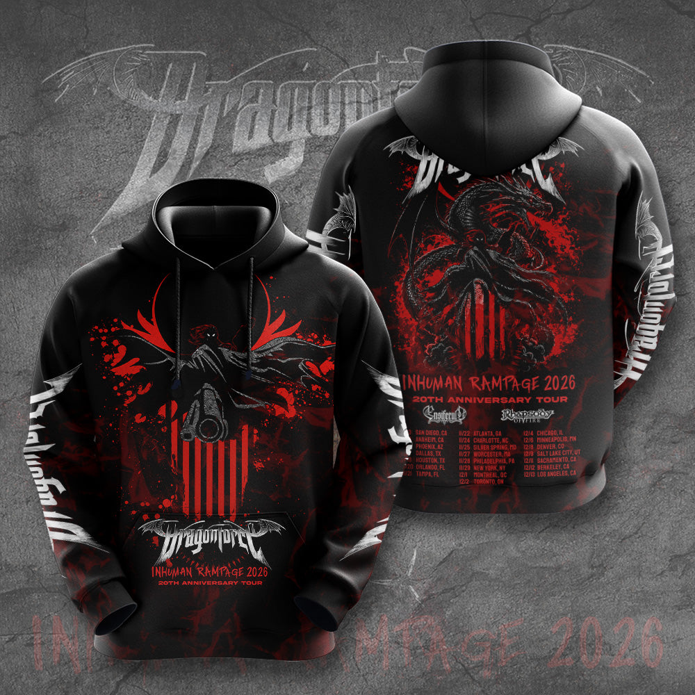 DragonForce Inhuman Rampage 20th Anniversary 3D Apparel – GNE7491