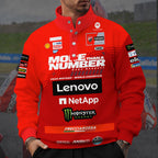 Ducati Lenovo Team x Marc Márquez 3D Snap Button Collar Sweatshirt – TANTN16983