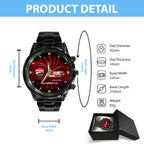 Ducati Lenovo Team x Marc Márquez Black Stainless Steel Watch – MAITM 10285