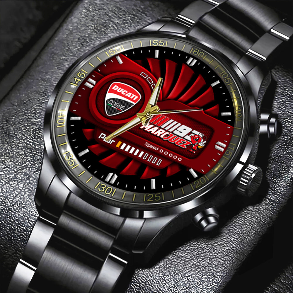 Ducati Lenovo Team x Marc Márquez Black Stainless Steel Watch – MAITM 10285