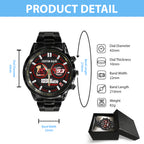 Personalized Ducati Lenovo Team x Marc Márquez Black Stainless Steel Watch – TANTN17127