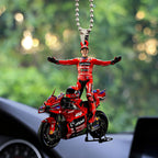 Ducati Lenovo Team x Marc Márquez Custom Shape 2-sided Acrylic Car Ornament – MAITM13287