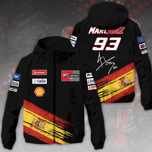 Ducati Lenovo Team x Marc Márquez 3D Windbreaker Jacket – HOATT 9257