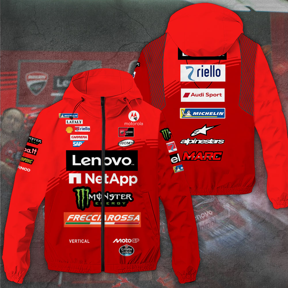 Ducati Lenovo Team x Marc Márquez 3D Windbreaker Jacket – TANTN 11517