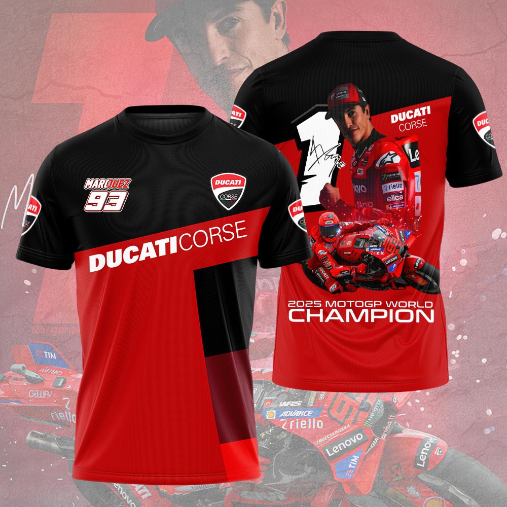 Ducati Lenovo Team x Marc Márquez 2025 World Champion 3D Apparel – HOATT13540