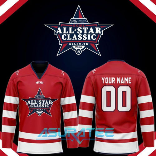 ECHL 2026 All-Star Classic Red Hockey Jersey