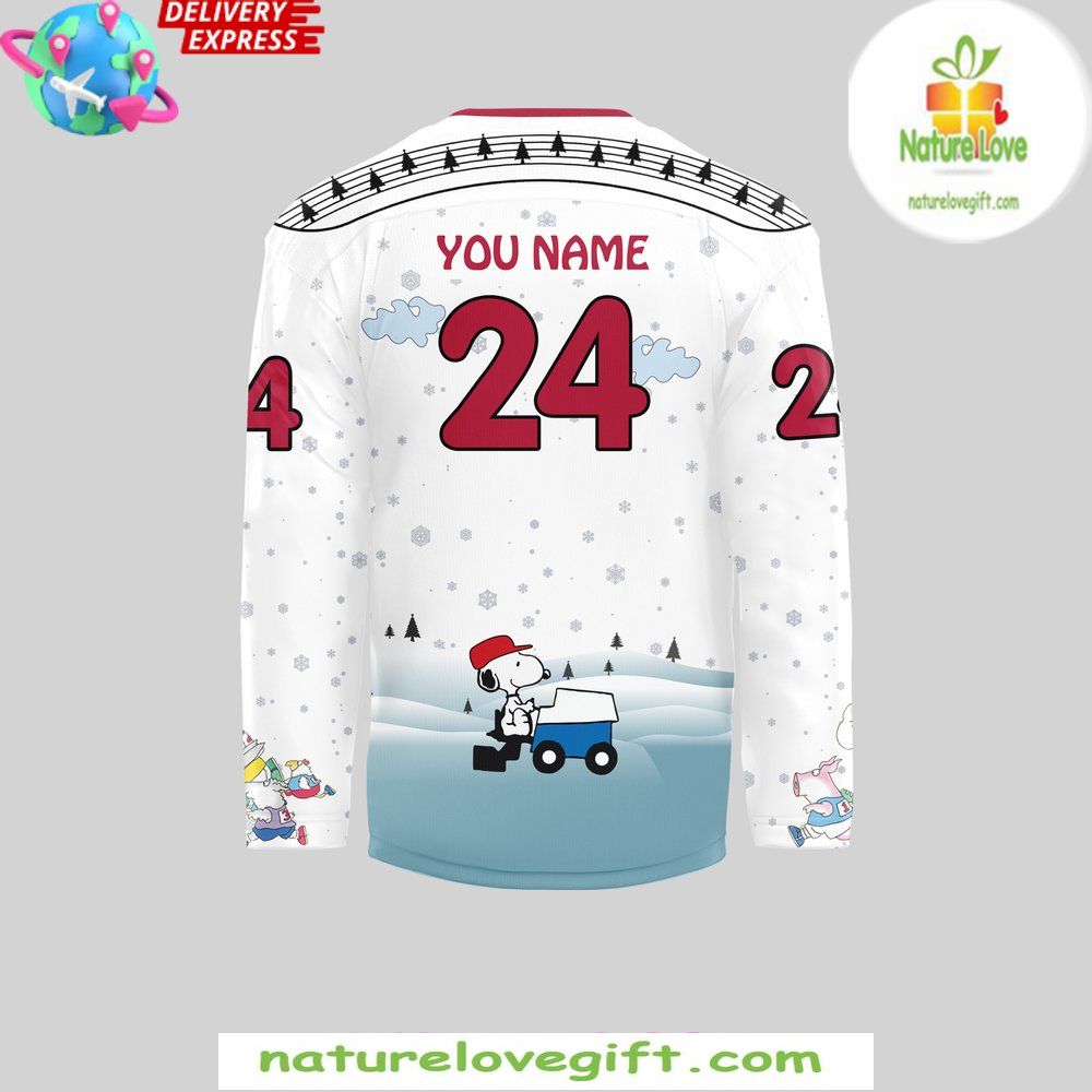 Tulsa Oilers ECHL 2026 Christmas Hockey Jersey Peanuts