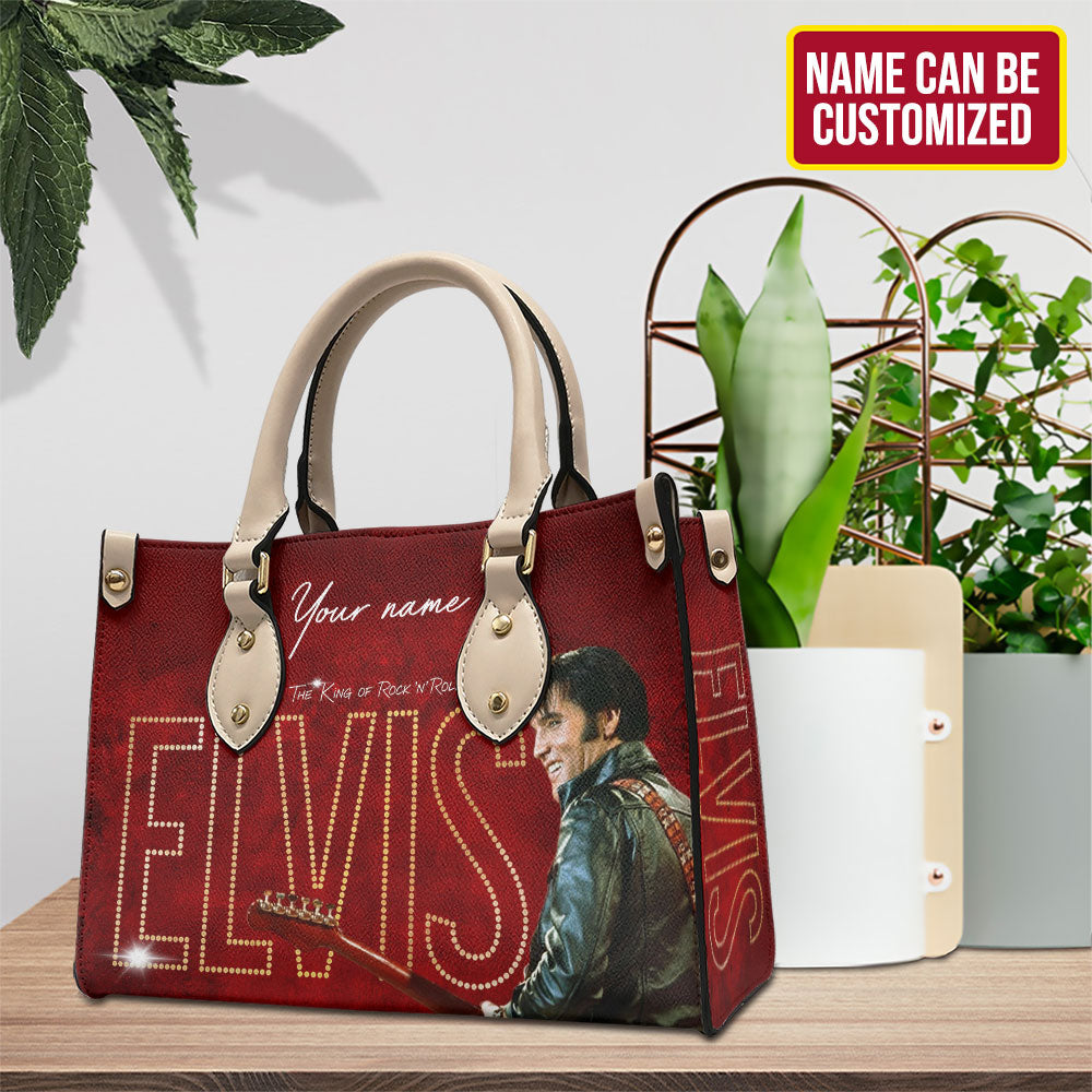 Personalized Elvis Presley Leather HandBag – TMTHU2648