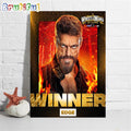 Edge Is The Winner Hell In A Cell At WWE WrestleMania Goes Hollywood Wall Art Poster Canvas