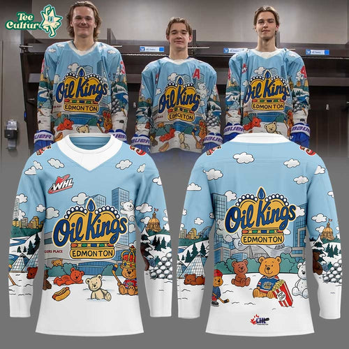 Edmonton Oil Kings 2025 Teddy Bear Toss Combo Hockey Jersey