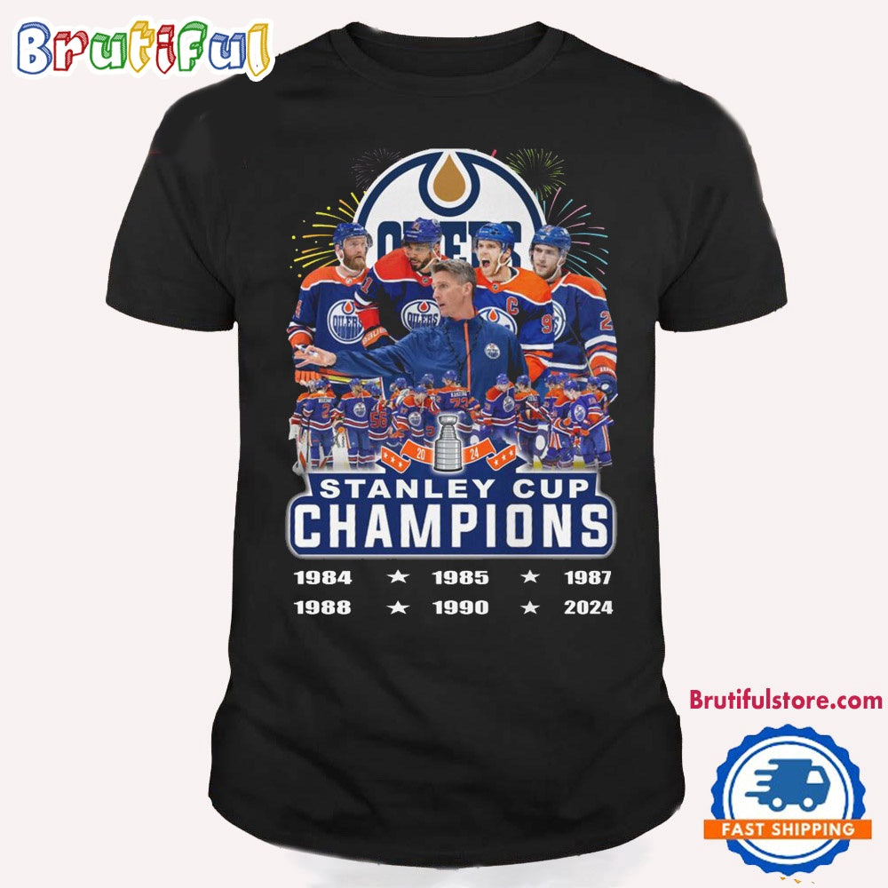 Edmonton Oilers 2024 Western Conference Finals Stanley Cup Champions 6 Time T Shirt