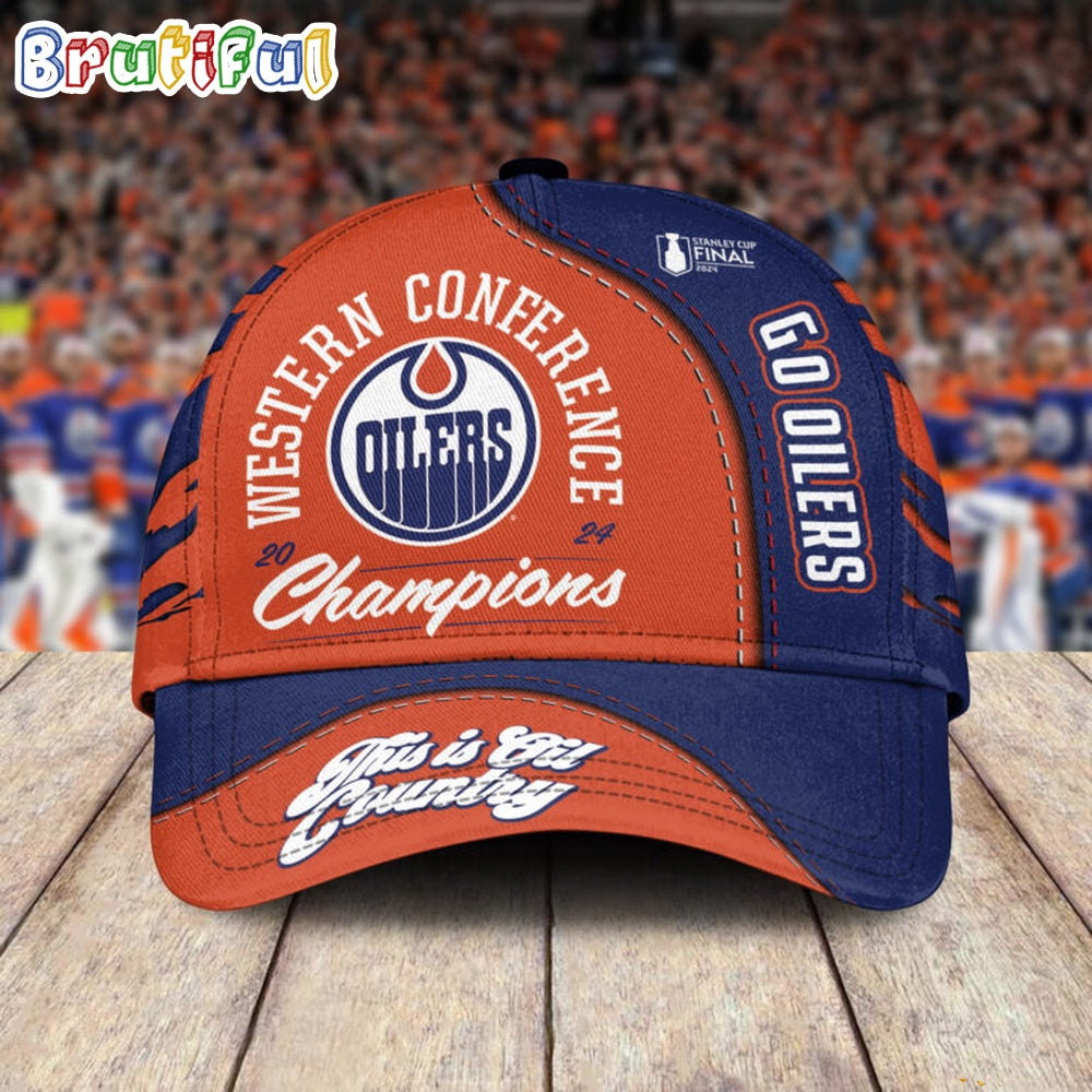 Edmonton Oilers 2024 Western Conference Finals Stanley Cup Flayoff Cap