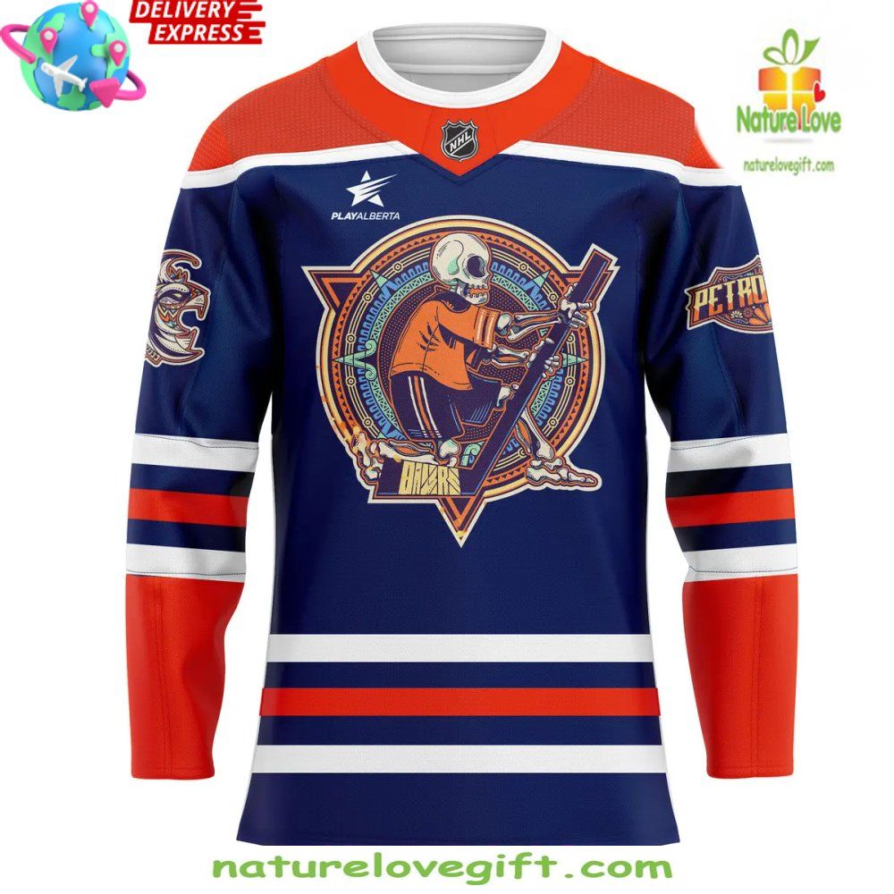 Edmonton Oilers Dia de los Muertos 2026 Hockey Jersey