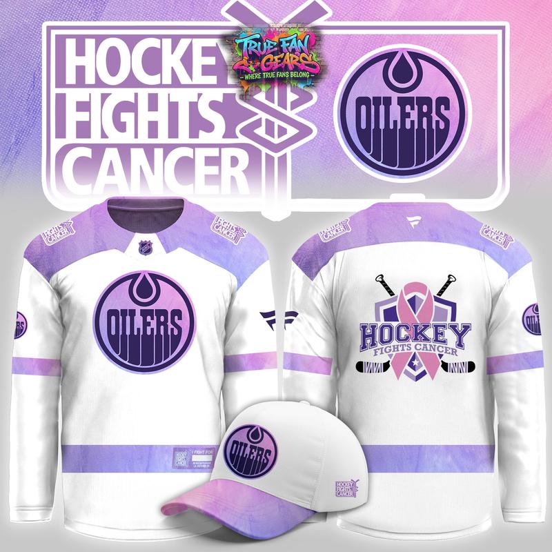 Edmonton Oilers Hockey Fights Cancer 2026 Hockey Jersey