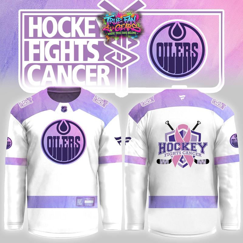 Edmonton Oilers Hockey Fights Cancer 2026 Hockey Jersey
