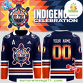 Edmonton Oilers 2026 Indigenous Hockey Jersey Celebration
