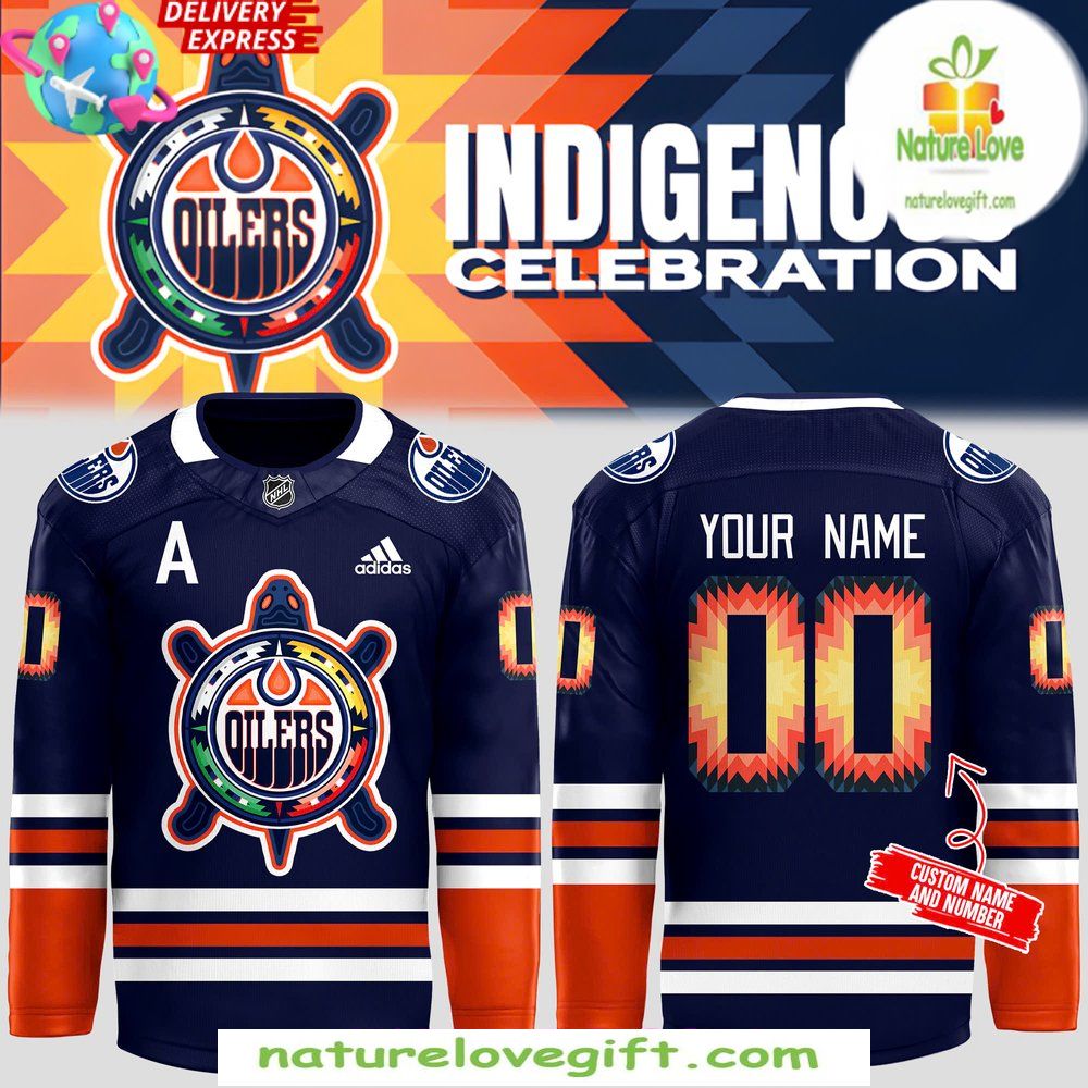 Edmonton Oilers 2026 Indigenous Hockey Jersey Celebration