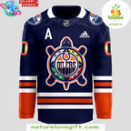 Edmonton Oilers 2026 Indigenous Hockey Jersey Celebration