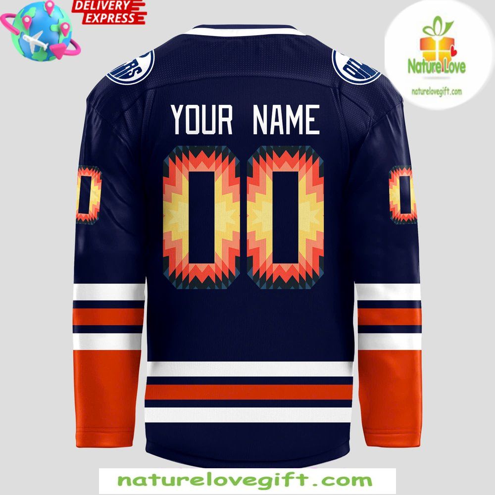 Edmonton Oilers 2026 Indigenous Hockey Jersey Celebration
