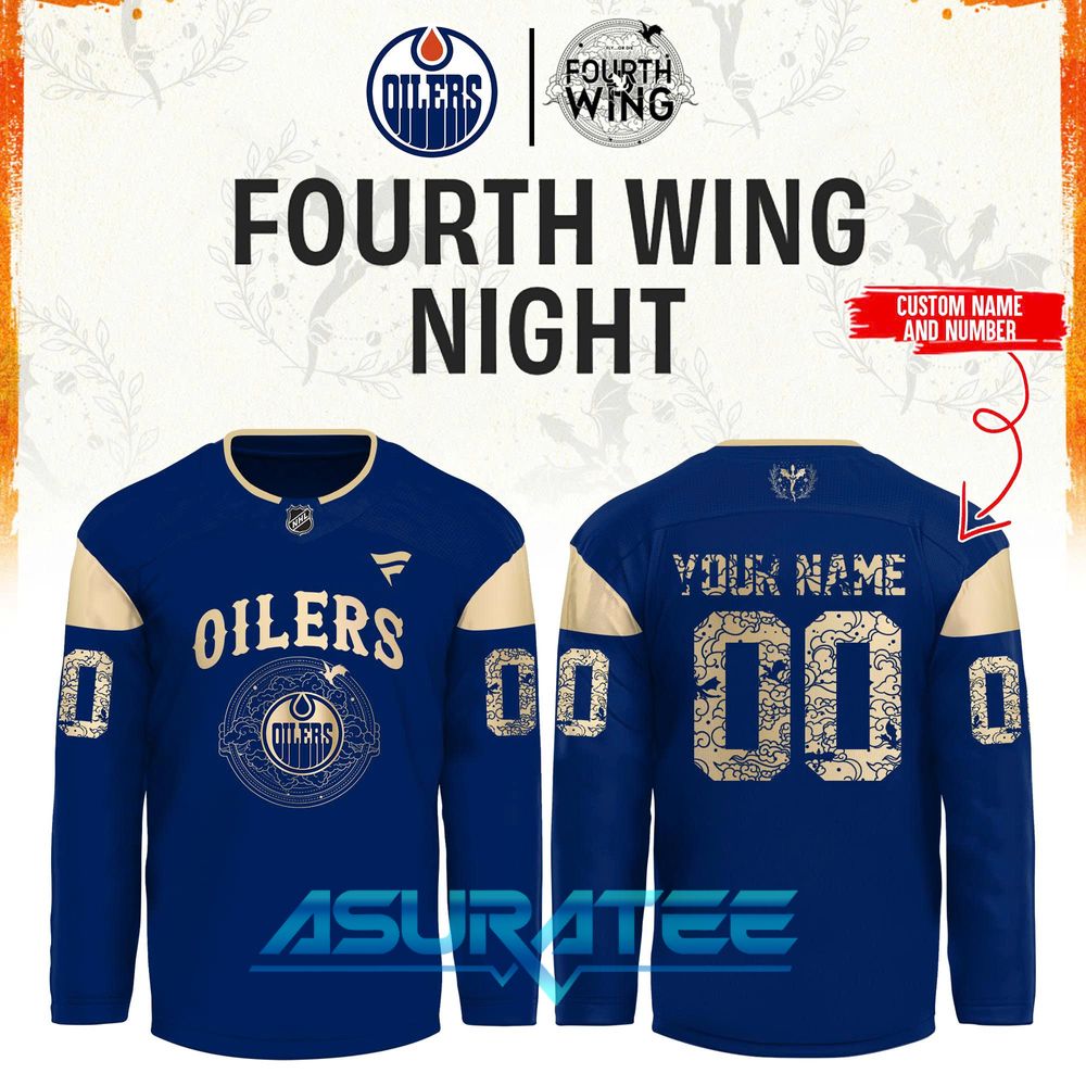 Edmonton Oilers x Fourth Wing Night 2026 Hockey Jersey