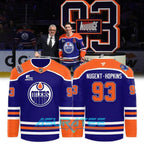 Edmonton Oilers x Ryan Nugent-Hopkins 1000th NHL Hockey Jersey