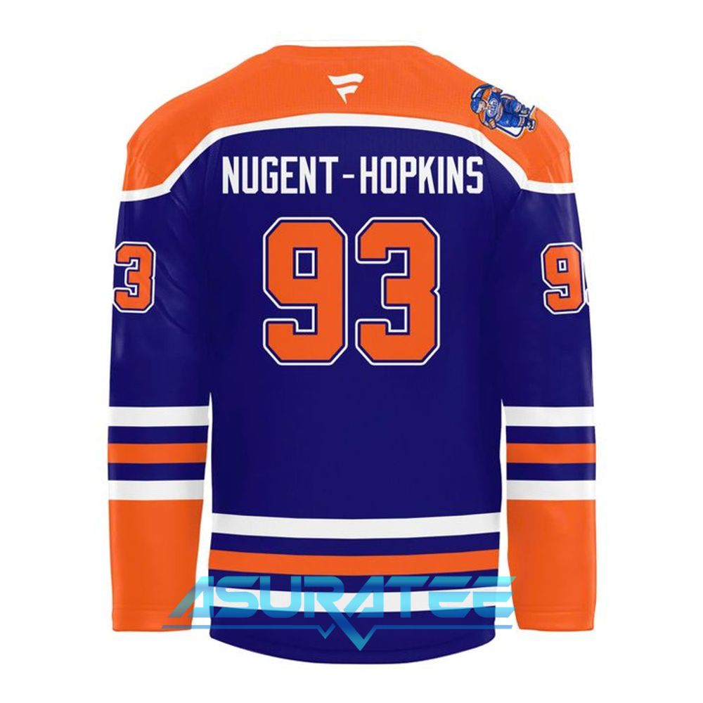 Edmonton Oilers x Ryan Nugent-Hopkins 1000th NHL Hockey Jersey