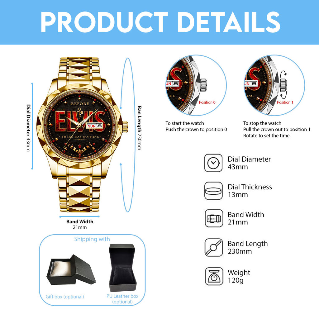 Elvis Presley Alloy Luxury Quartz Watch – VANDH5118