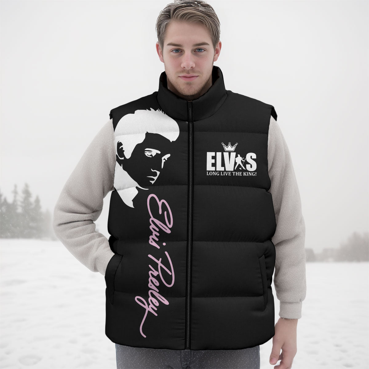 Elvis Presley 3D Sleeveless Down Jacket – VANDH 996