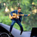 Elvis Presley Custom Shape 1-sided Acrylic Car Ornament – HOATT 6849
