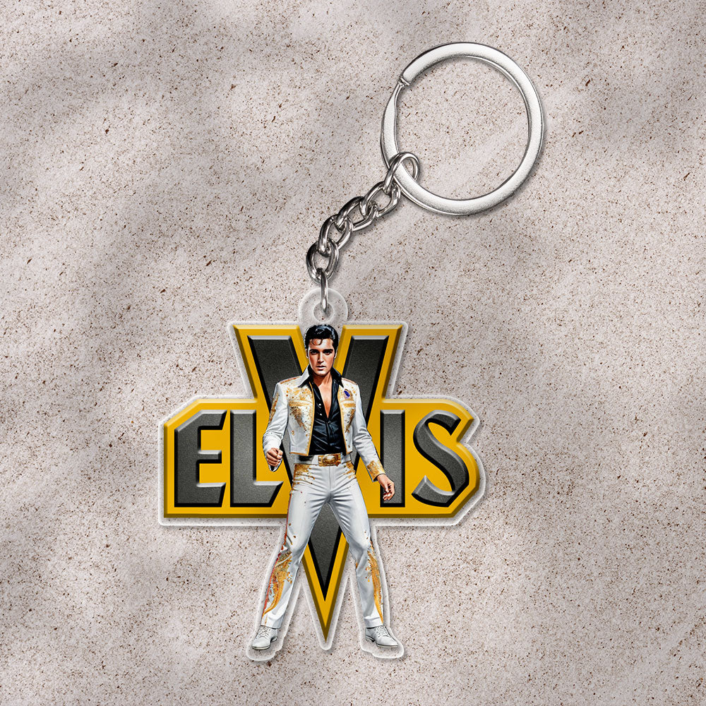 Elvis Presley Custom Shape 1-sided Keychain – HOATT 9361