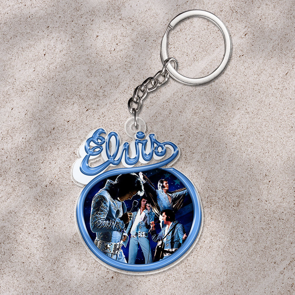 Elvis Presley Custom Shape 1-sided Keychain – HOATT 9381