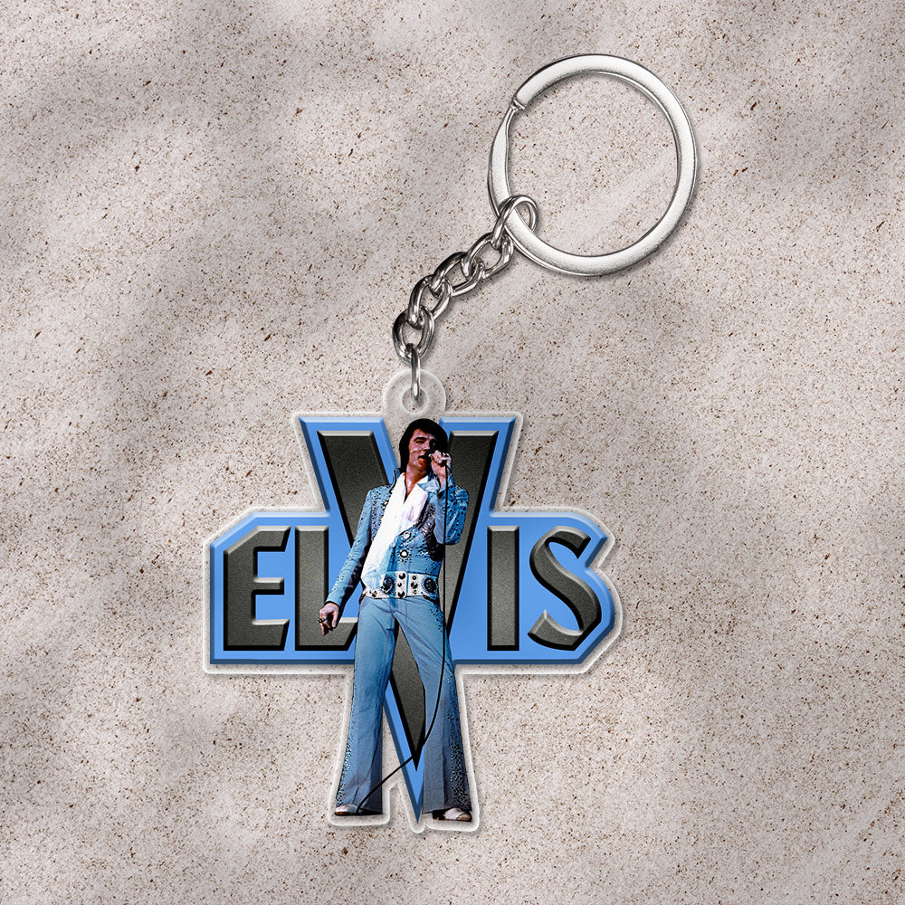 Elvis Presley Custom Shape 1-sided Keychain – HOATT 9382