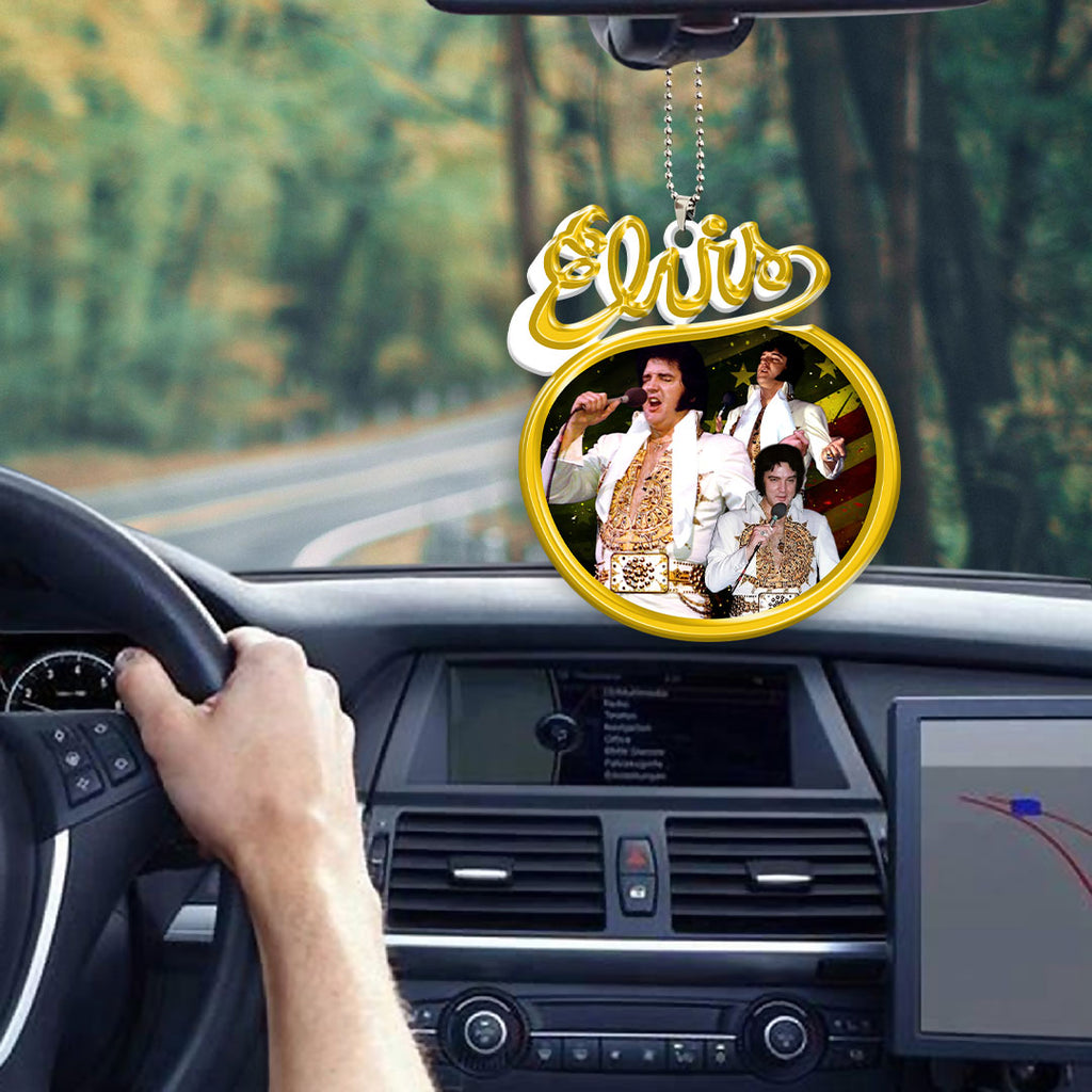 Elvis Presley Custom Shape 1-sided Acrylic Car Ornament – HOATT 9328