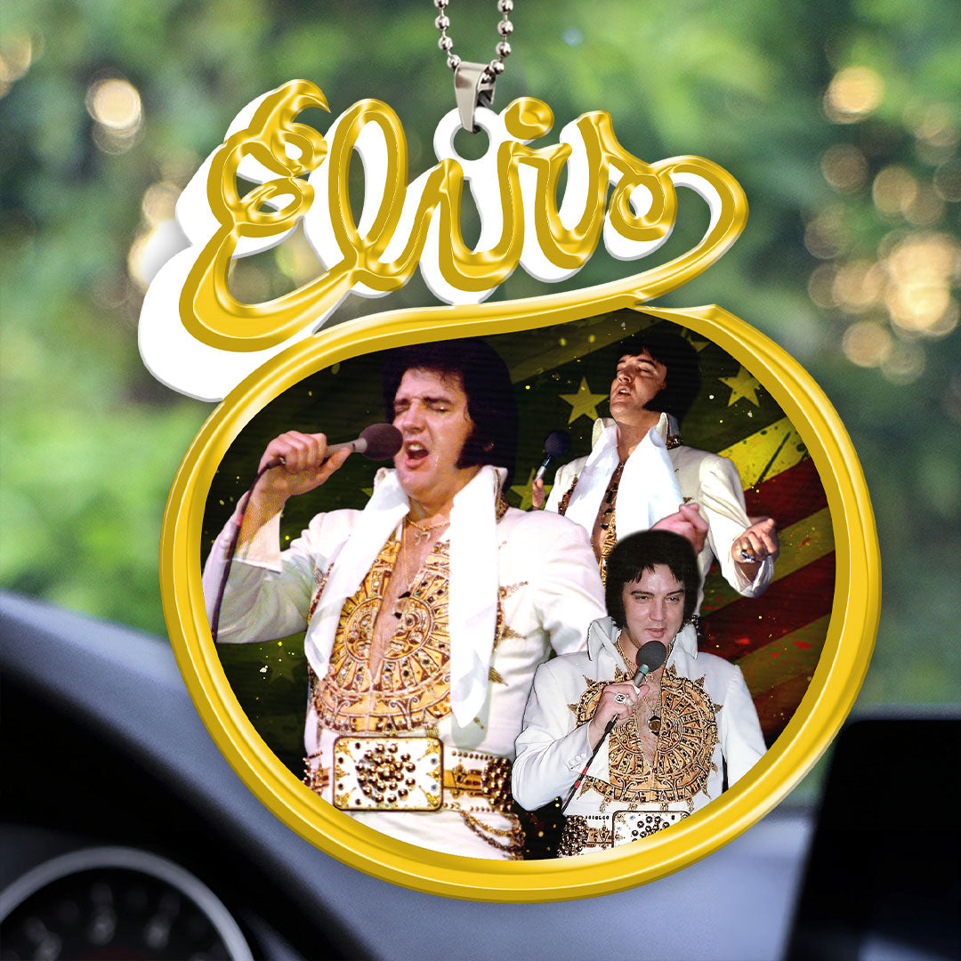 Elvis Presley Custom Shape 1-sided Acrylic Car Ornament – HOATT 9328