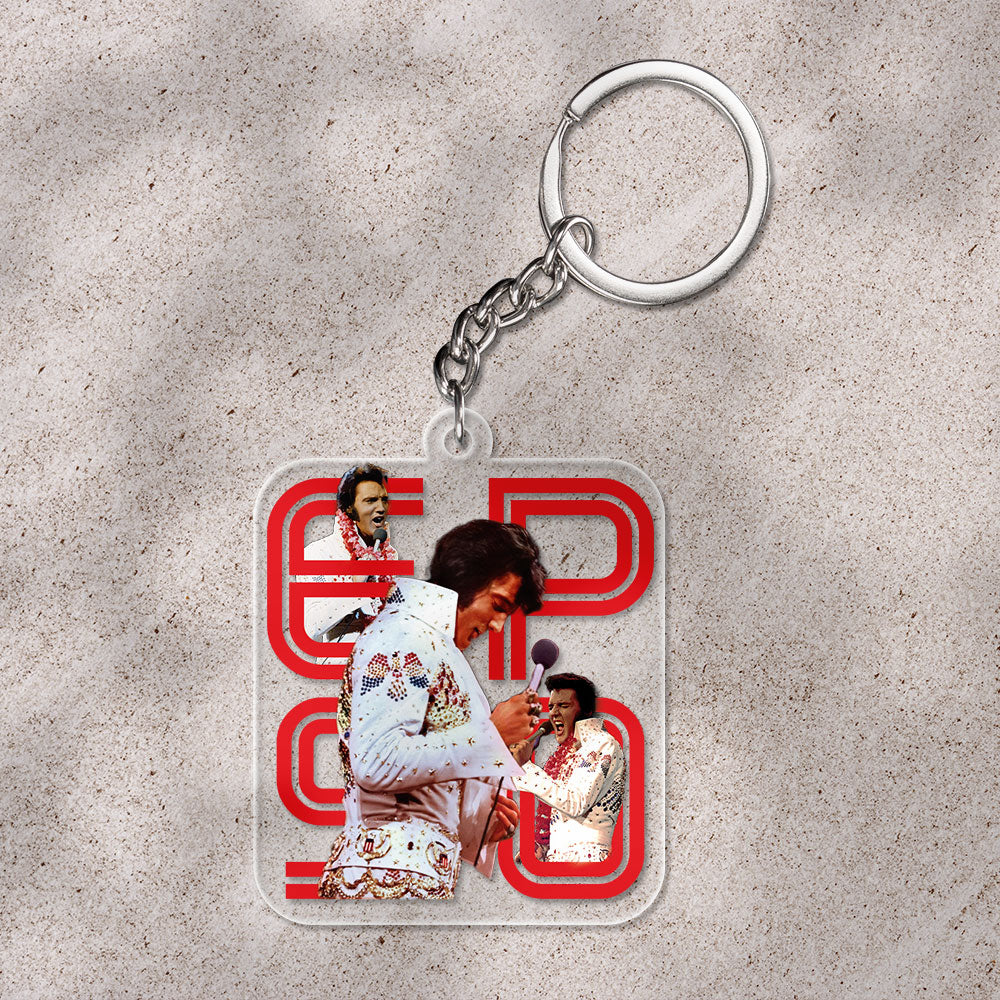 Elvis Presley Custom Shape 1-sided Keychain – HOATT 9291