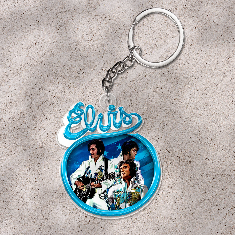 Elvis Presley Custom Shape 1-sided Keychain – HOATT 9349
